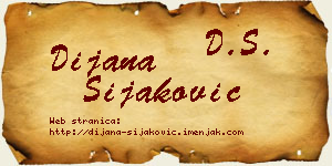 Dijana Šijaković vizit kartica